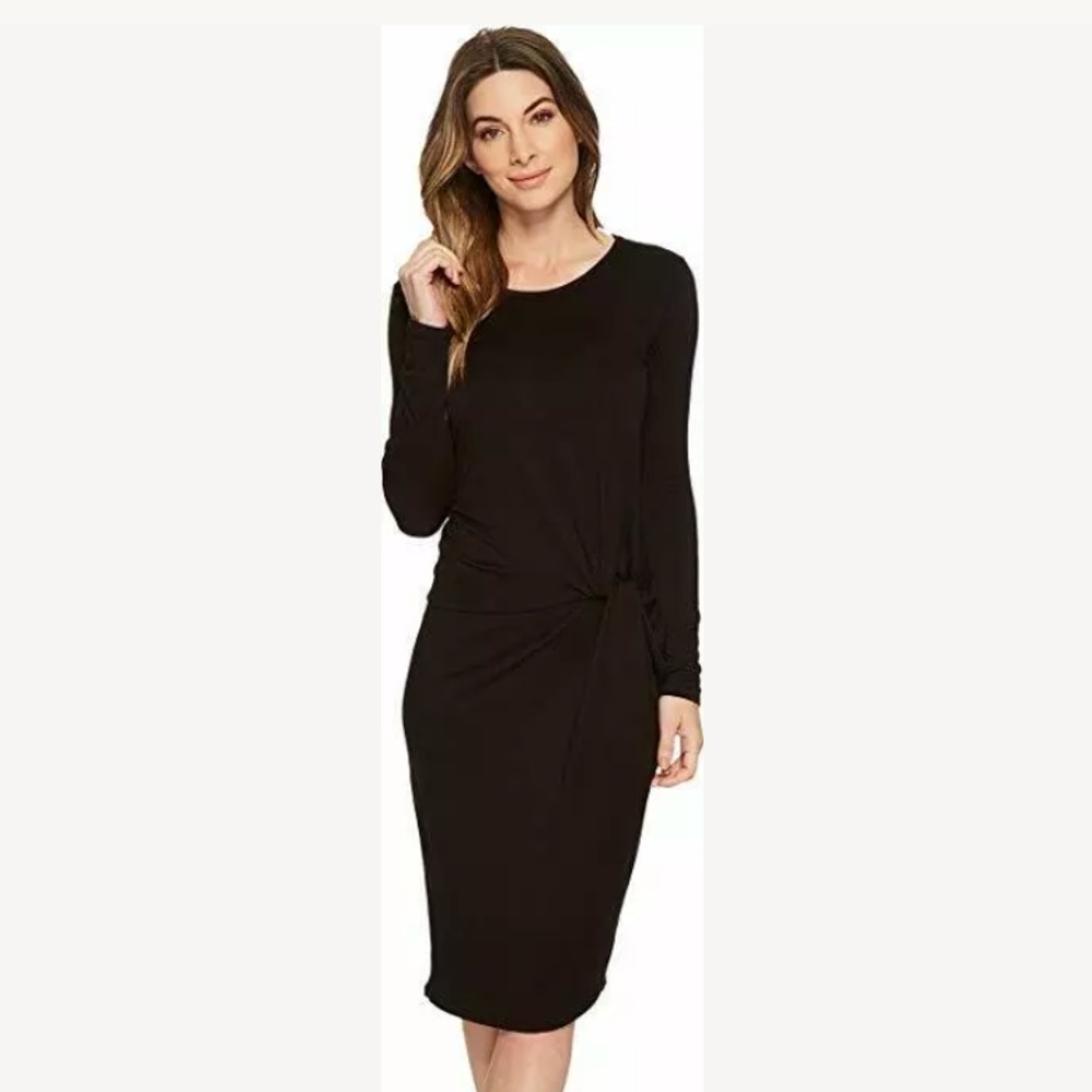 American Rose Aubrey Long Sleeve Knotted Dress